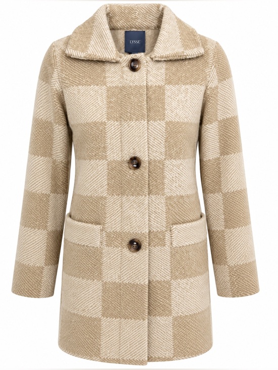 Lysse Jackets & Blazers - Lysse Sweater Coat Cream Neutral Plaid NWT XXS/XS Salma Nutshell Plaid Shacket